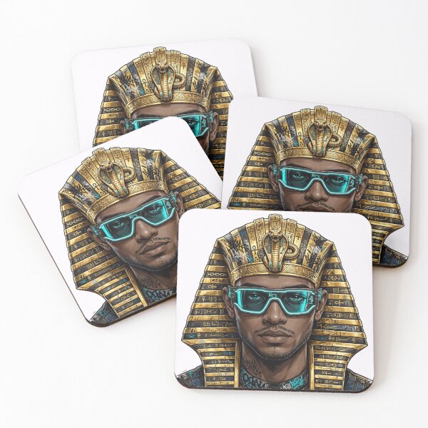 Item preview, Cyber Pharaoh Streetwear - Egyptian Vaporwave Art designed and sold by Fulaly.