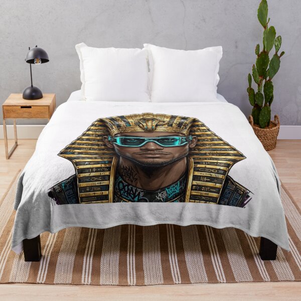 Item preview, Cyber Pharaoh Streetwear - Egyptian Vaporwave Art designed and sold by Fulaly.