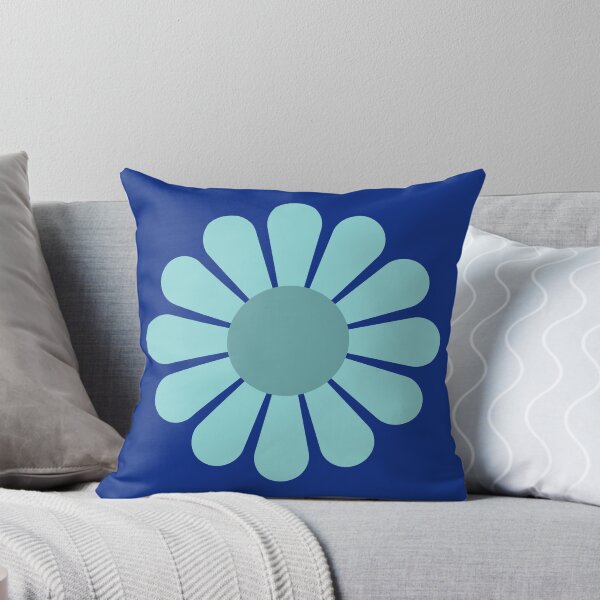 Item preview, Minimal Light Blue Retro Daisy Flower Power designed and sold by SolutionsArt.