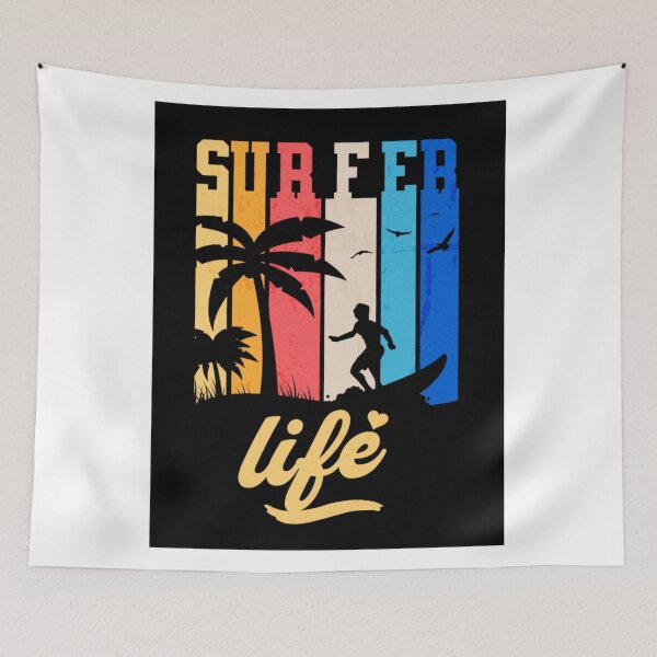 Item preview, Surf Life – Retro Tropical Beach Surfing Design designed and sold by MOCH- ART.