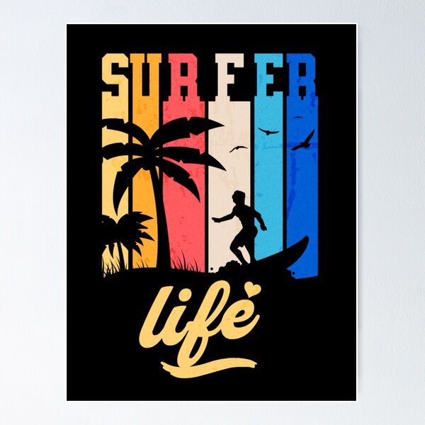 Item preview, Surf Life – Retro Tropical Beach Surfing Design designed and sold by MOCH- ART.