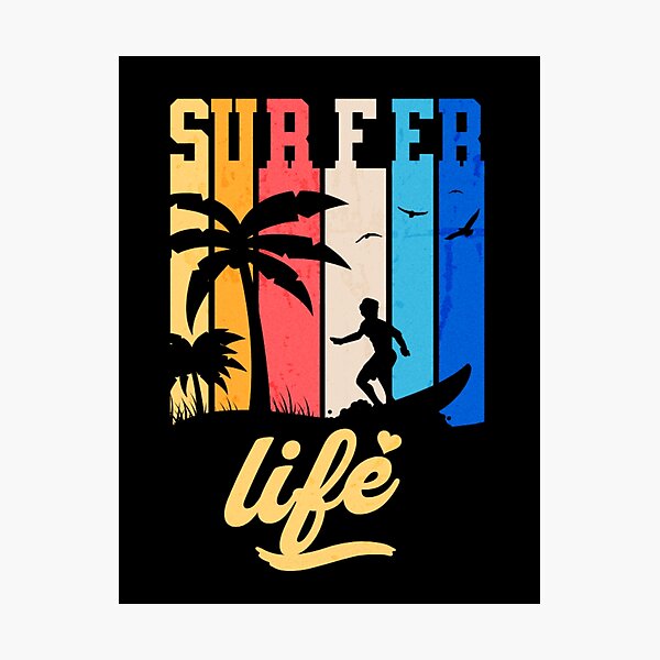 Item preview, Surf Life – Retro Tropical Beach Surfing Design designed and sold by MOCH- ART.