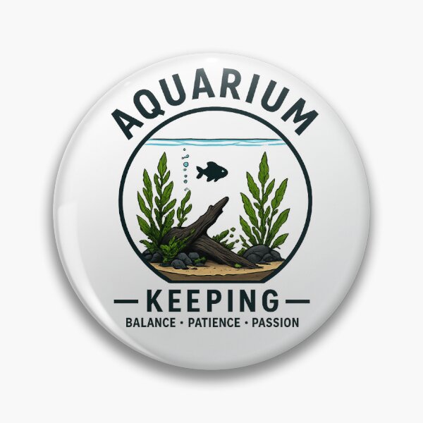 Item preview, Aquarium Keeping Minimal Badge Design designed and sold by CrestlineDesign.