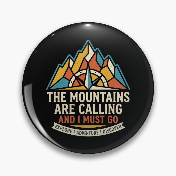 Item preview, The Mountains Are Calling Compass Peaks Adventure designed and sold by Amir Faysal.