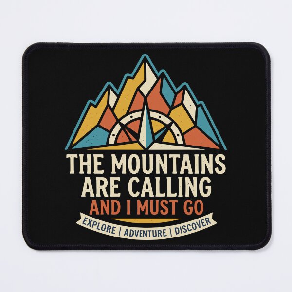 Item preview, The Mountains Are Calling Compass Peaks Adventure designed and sold by Amir Faysal.