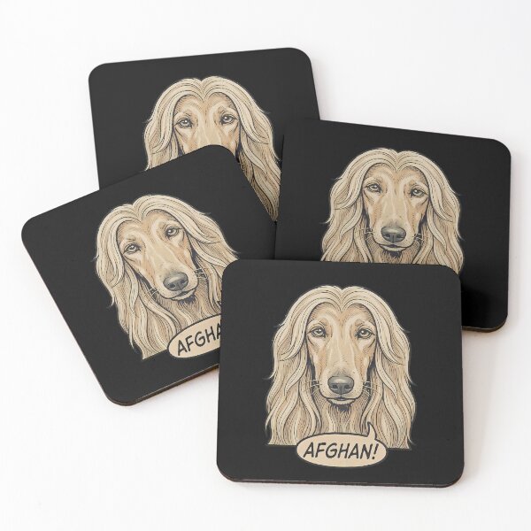 Item preview, Retro Vintage Comic Afghan Hound Art – Cute Afghan Dog designed and sold by Pfotenfaden.