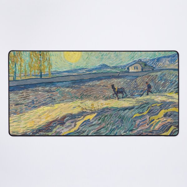 Item preview, Field with plowing farmers | Van Gogh designed and sold by Oliveirallan.