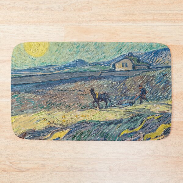 Item preview, Field with plowing farmers | Van Gogh designed and sold by Oliveirallan.