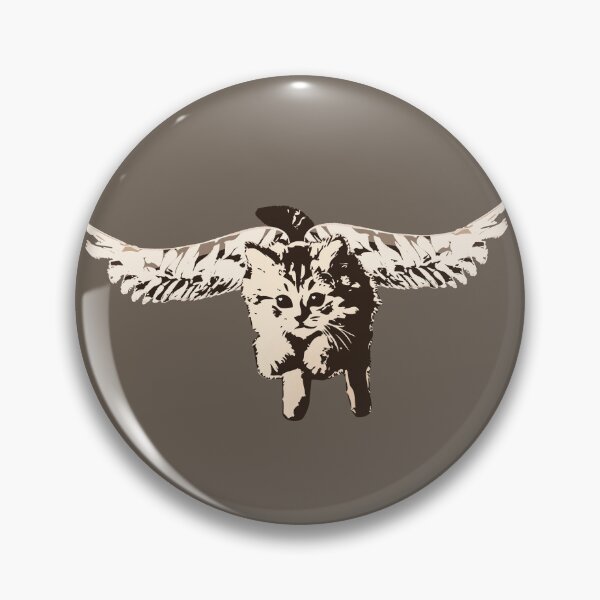 Item preview, If Kittens Had Wings - Sepia-Toned Cat With Wings designed and sold by LittleMissTyne.