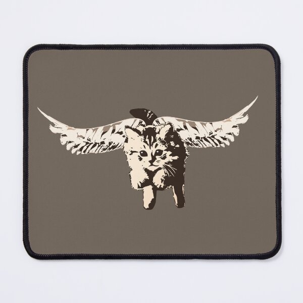 Item preview, If Kittens Had Wings - Sepia-Toned Cat With Wings designed and sold by LittleMissTyne.