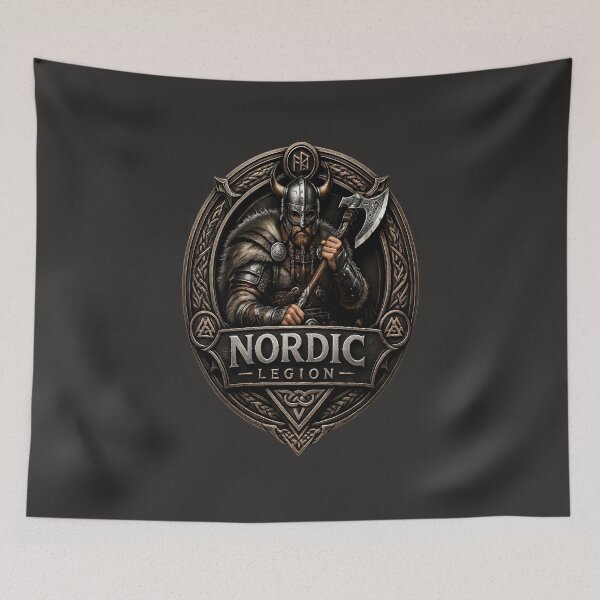 Item preview, Nordic Legion Viking Warrior Emblem designed and sold by FABIOLA1970.