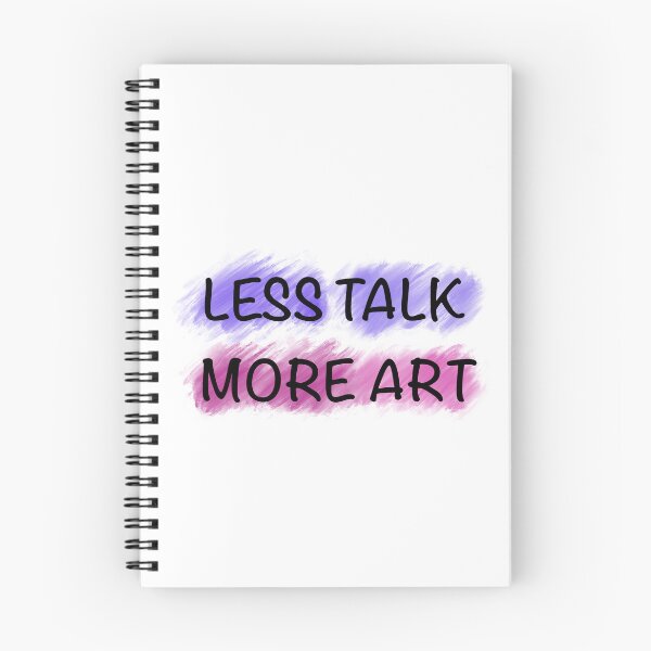 Item preview, Less Talk More Art Aesthetic Watercolor Typography designed and sold by SaraPixels.