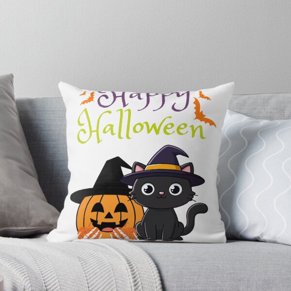 Item preview, Happy Halloween Black Cat designed and sold by     Sela Art .