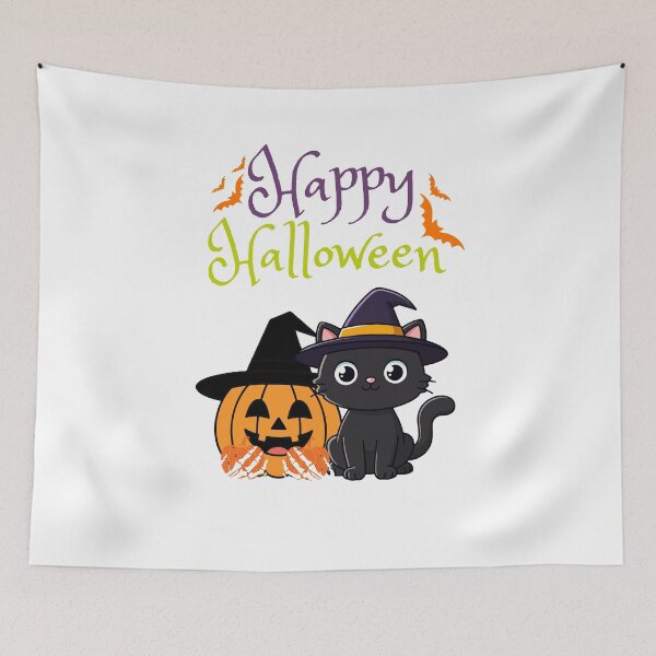 Item preview, Happy Halloween Black Cat designed and sold by     Sela Art .