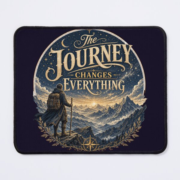 Item preview, The Journey Changes Everything | Inspirational Adventure Typography T-Shirt designed and sold by rushaib.