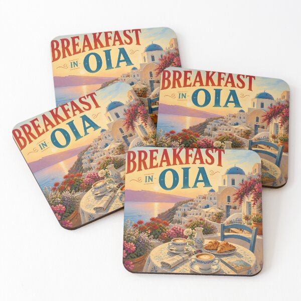 Item preview, Oia Santorini at Breakfast - Travel Destinations designed and sold by LSVart.
