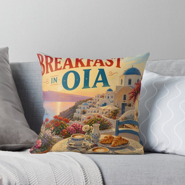 Item preview, Oia Santorini at Breakfast - Travel Destinations designed and sold by LSVart.