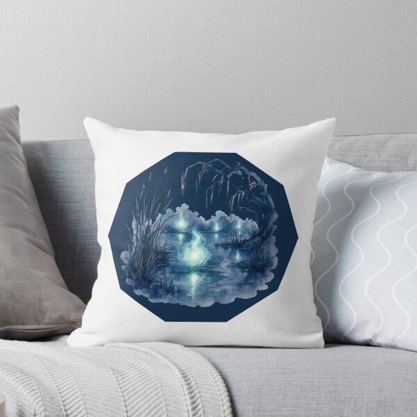 Item preview, moonlit forest lake  designed and sold by introvertarts.