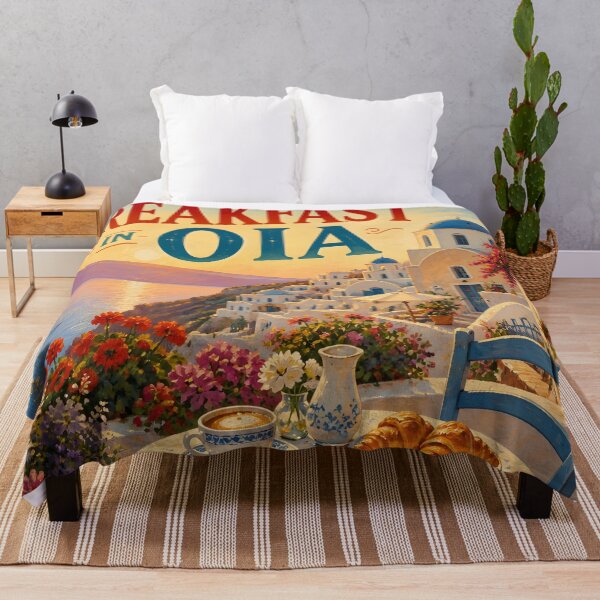 Item preview, Oia Santorini at Breakfast - Travel Destinations designed and sold by LSVart.