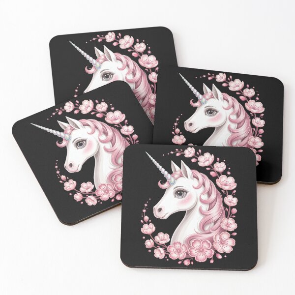Item preview, Unicorn with Pink Flowers designed and sold by jkrphoto.
