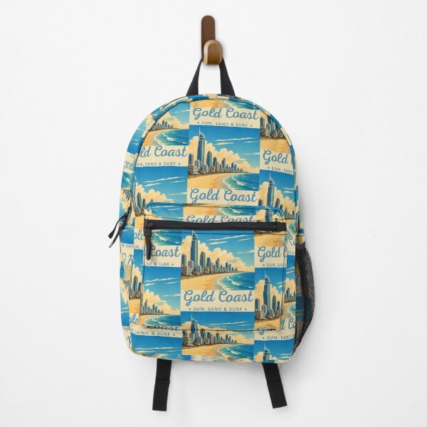 Item preview, Gold Coast in Australia, Vintage Art Travel Landscape designed and sold by MaateoDesign.