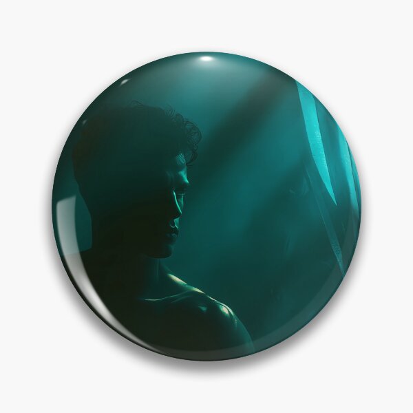 Item preview, Moody Male Silhouette in Teal Light | Artistic Pin-Up for She Shed designed and sold by SynthSeduction.
