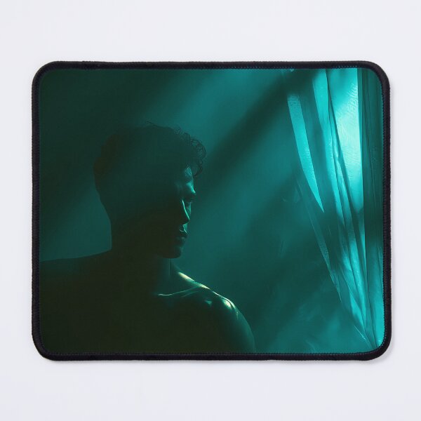 Item preview, Moody Male Silhouette in Teal Light | Artistic Pin-Up for She Shed designed and sold by SynthSeduction.