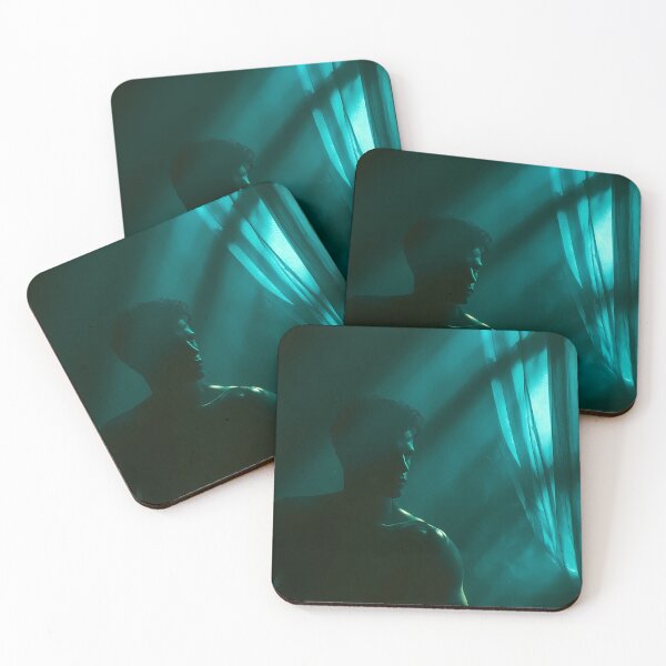 Item preview, Moody Male Silhouette in Teal Light | Artistic Pin-Up for She Shed designed and sold by SynthSeduction.