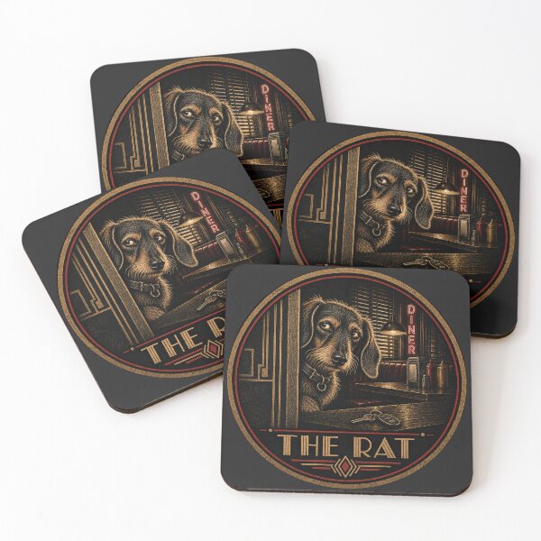 Item preview, The Rat – Vintage Film Noir Dachshund Informant designed and sold by FireWildChild.