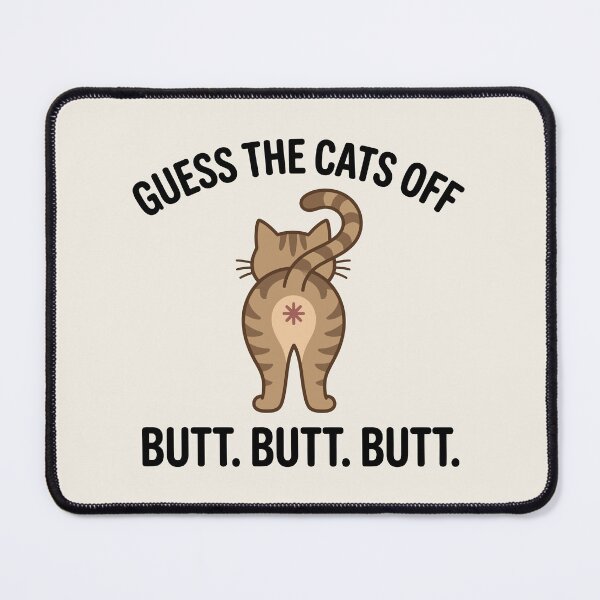 Item preview, Minimalist Cat Butt Back View Pet Humor designed and sold by Amir Faysal.