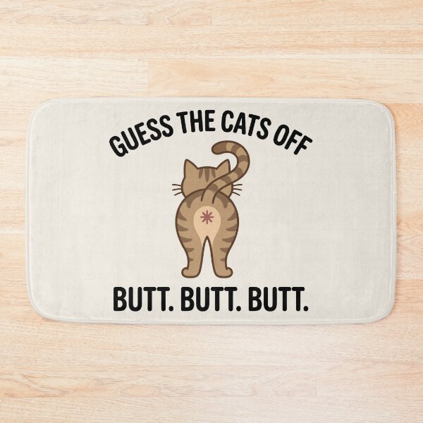 Item preview, Minimalist Cat Butt Back View Pet Humor designed and sold by Amir Faysal.