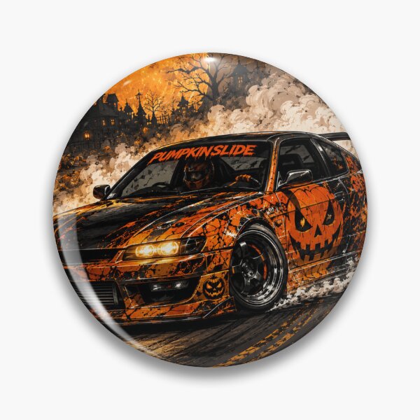 Item preview, PUMPKIN DRIFT CAR HALLOWEEN ART designed and sold by Syedshah13.