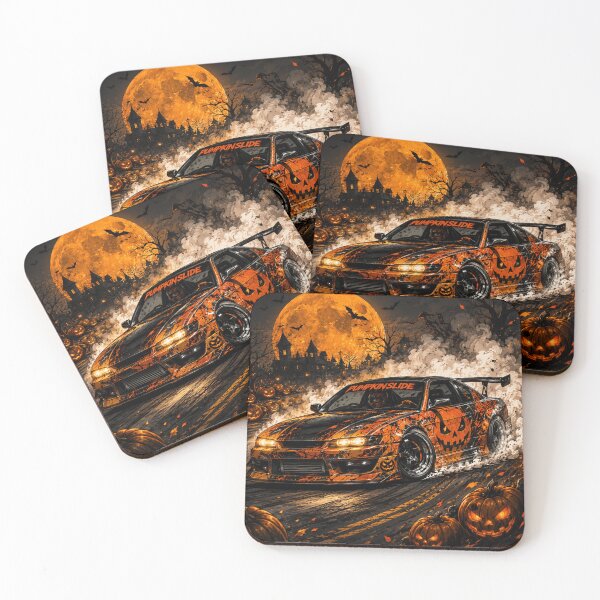 Item preview, PUMPKIN DRIFT CAR HALLOWEEN ART designed and sold by Syedshah13.