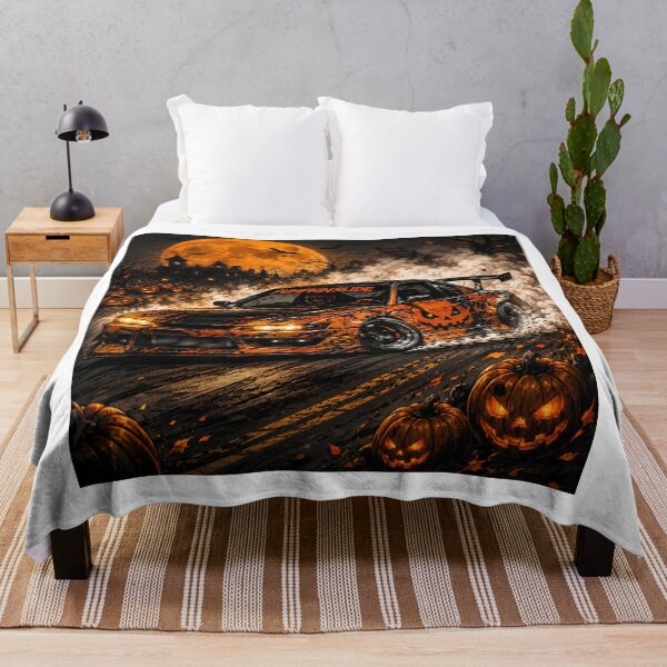 Item preview, PUMPKIN DRIFT CAR HALLOWEEN ART designed and sold by Syedshah13.