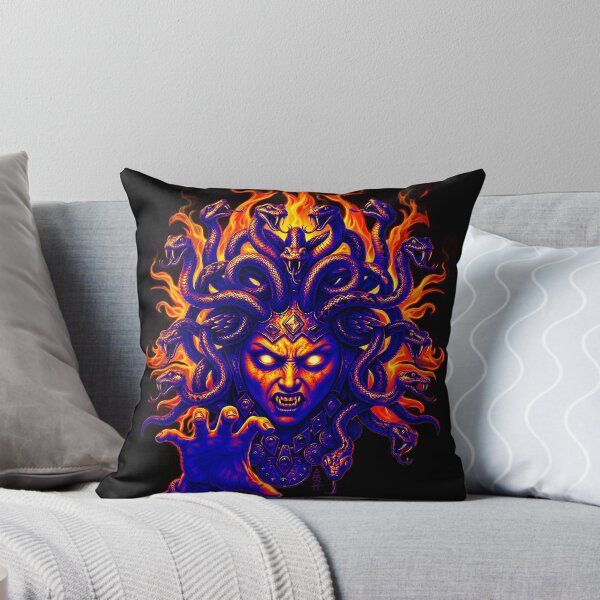 Item preview, Medusa Fire Hair Black Light Retro Colors designed and sold by AbbottDesigns.