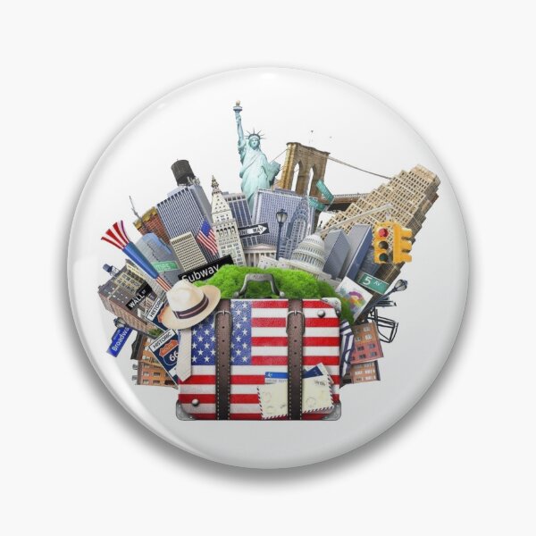 Item preview, USA Travel Adventure – New York City Landmarks & American Travel Suitcase designed and sold by 4U---Store.