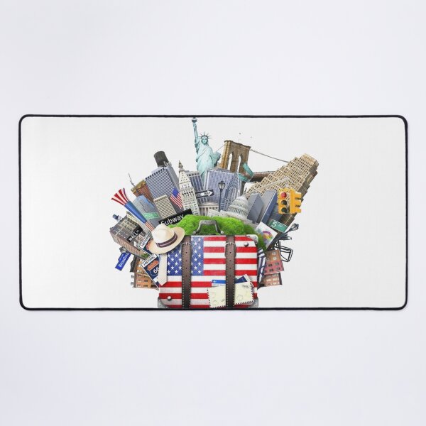 Item preview, USA Travel Adventure – New York City Landmarks & American Travel Suitcase designed and sold by 4U---Store.