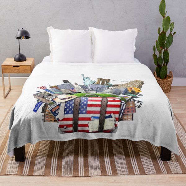 Item preview, USA Travel Adventure – New York City Landmarks & American Travel Suitcase designed and sold by 4U---Store.