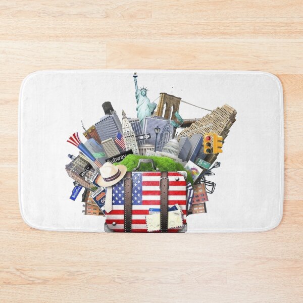 Item preview, USA Travel Adventure – New York City Landmarks & American Travel Suitcase designed and sold by 4U---Store.