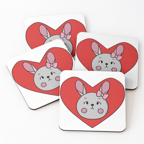 Item preview, Kawaii Bunny Inside a Red Heart designed and sold by BrunaBernardes.