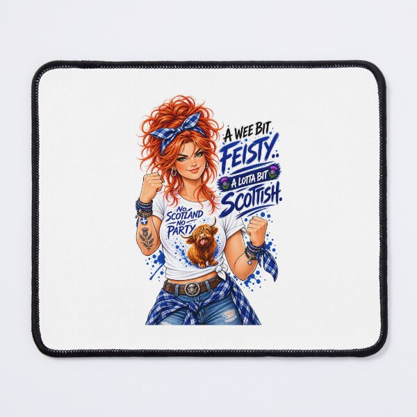 Item preview, A Wee Bit Feisty, A Lotta Bit Scottish – Funny Scottish Woman & Scottish Humour designed and sold by SMalcolmDesigns.