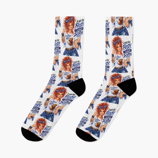 Item preview, A Wee Bit Feisty, A Lotta Bit Scottish – Funny Scottish Woman & Scottish Humour designed and sold by SMalcolmDesigns.