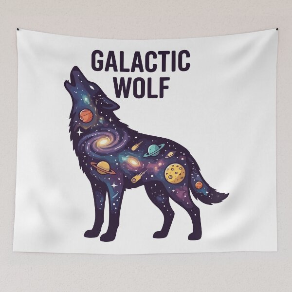 Item preview, Galactic Wolf Cosmic Space Galaxy Howling designed and sold by Amir Faysal.