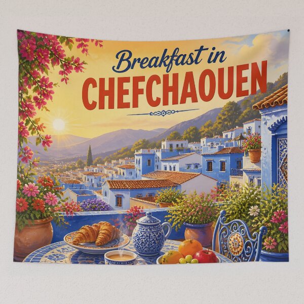 Item preview, Chefchaouen, Morocco at Breakfast - Travel Destinations designed and sold by LSVart.