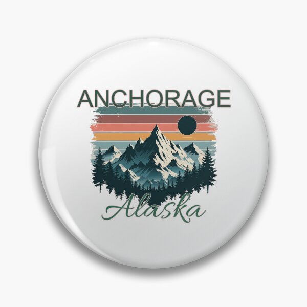 Item preview, Anchorage Alaska Retro Sunset Graphic Design designed and sold by adriana-holmes.
