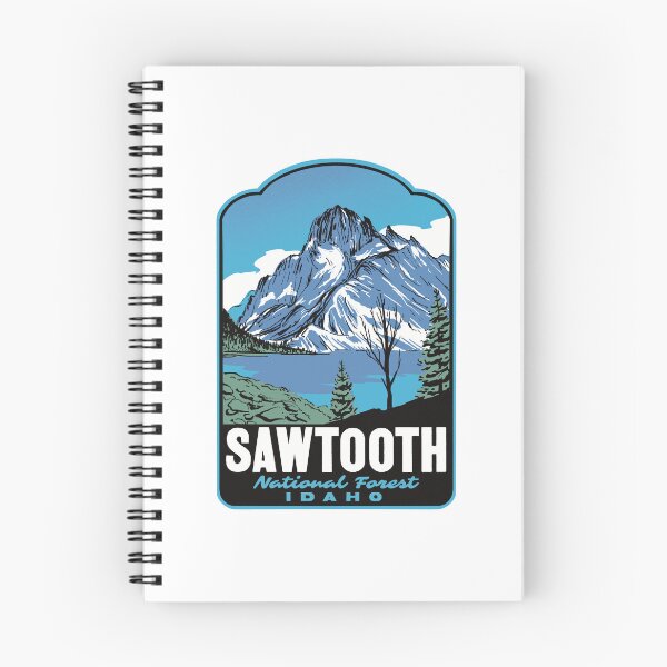 Item preview, Sawtooth Lake Sawtooth National Forest Retro Travel Art designed and sold by HalpinDesign.