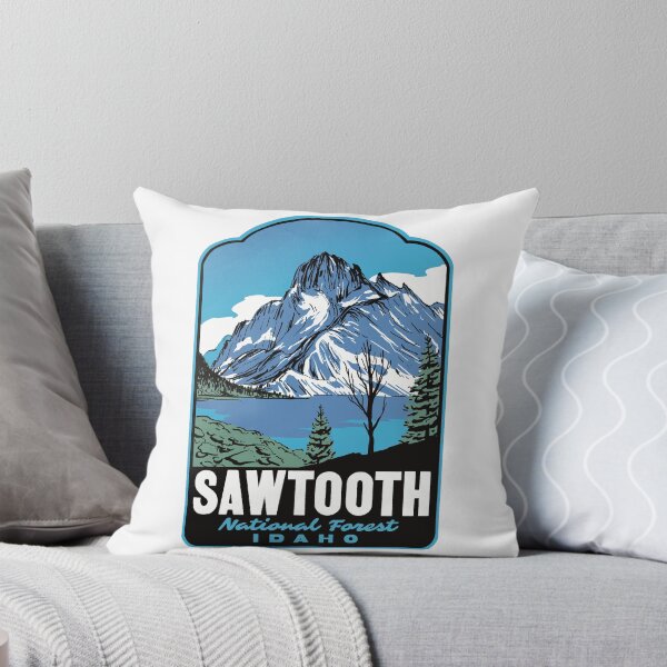 Item preview, Sawtooth Lake Sawtooth National Forest Retro Travel Art designed and sold by HalpinDesign.