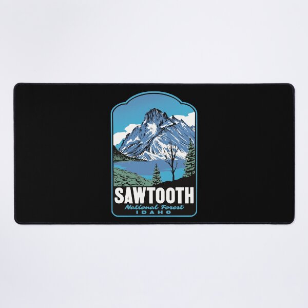 Item preview, Sawtooth Lake Sawtooth National Forest Retro Travel Art designed and sold by HalpinDesign.