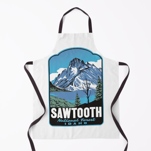 Item preview, Sawtooth Lake Sawtooth National Forest Retro Travel Art designed and sold by HalpinDesign.