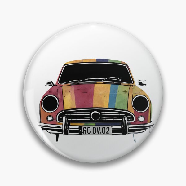 Item preview, Vintage Retro Classic Car – Colorful British Style Auto Illustration designed and sold by Aktarstore.